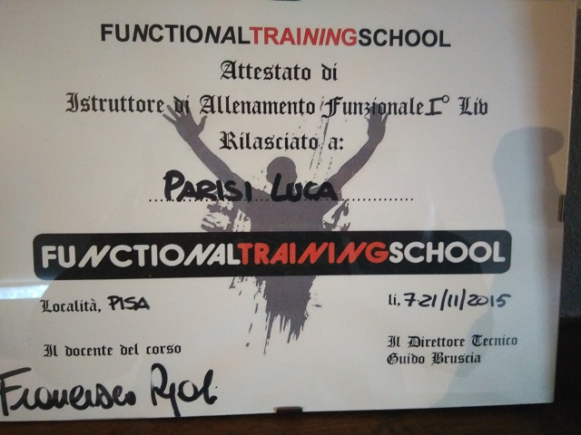 Luca Parisi - Personal Trainer Pisa - Functional Training6 School 1liv