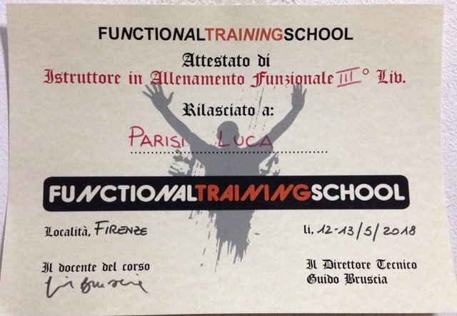 Luca Parisi - Personal Trainer Pisa - Functional Training School 3liv