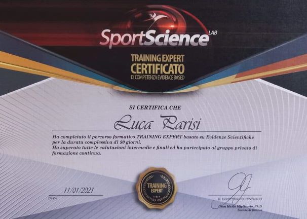 Luca Parisi - Personal Trainer Pisa - Certificazione Training Expert